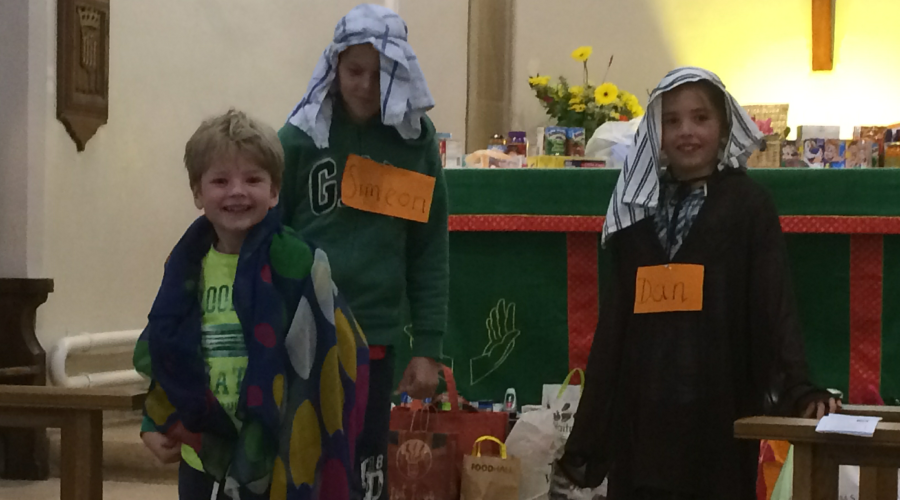 Joseph Presentation at the Harvest Celebration service