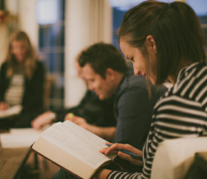 [Young Adults gathered at a Bible Study]